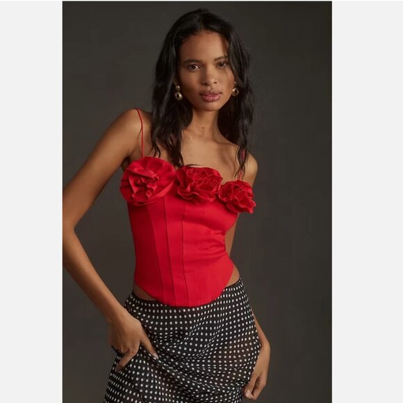 Brand New Sunday in Brooklyn White Floral Corset Top - Picture 1 of 4
